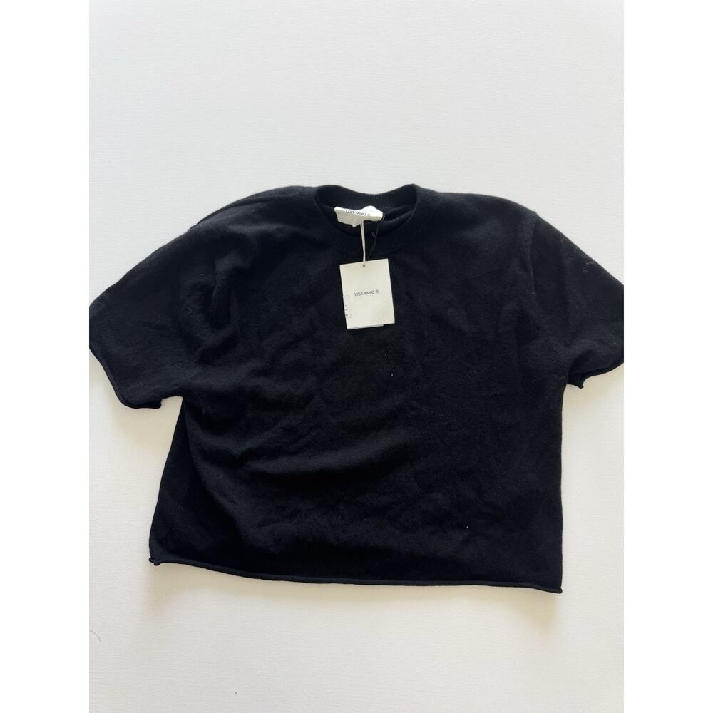 LISA YANG Cashmere Sweater T shirt Women’s Size 1 Black NWT